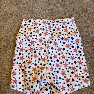 Fleo Red and Blue Star Print Athletic Shorts